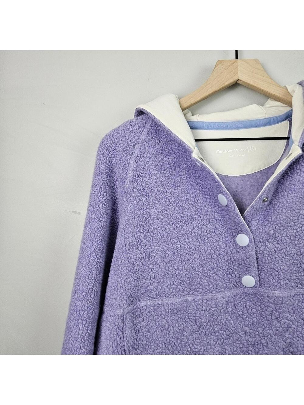 Outdoor Voices Megafleece Pullover Purple Small - Picture 2 of 9
